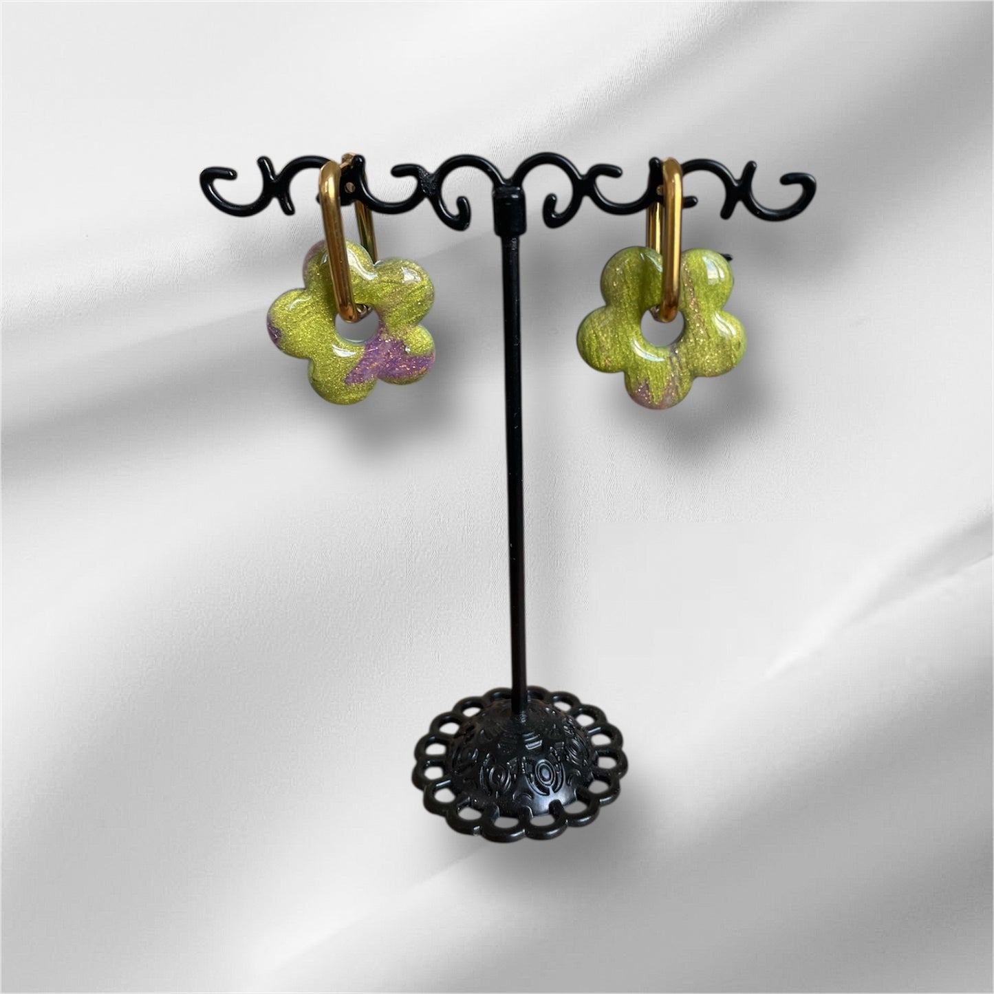 Créoles rectangulaires dorées (2 cm)