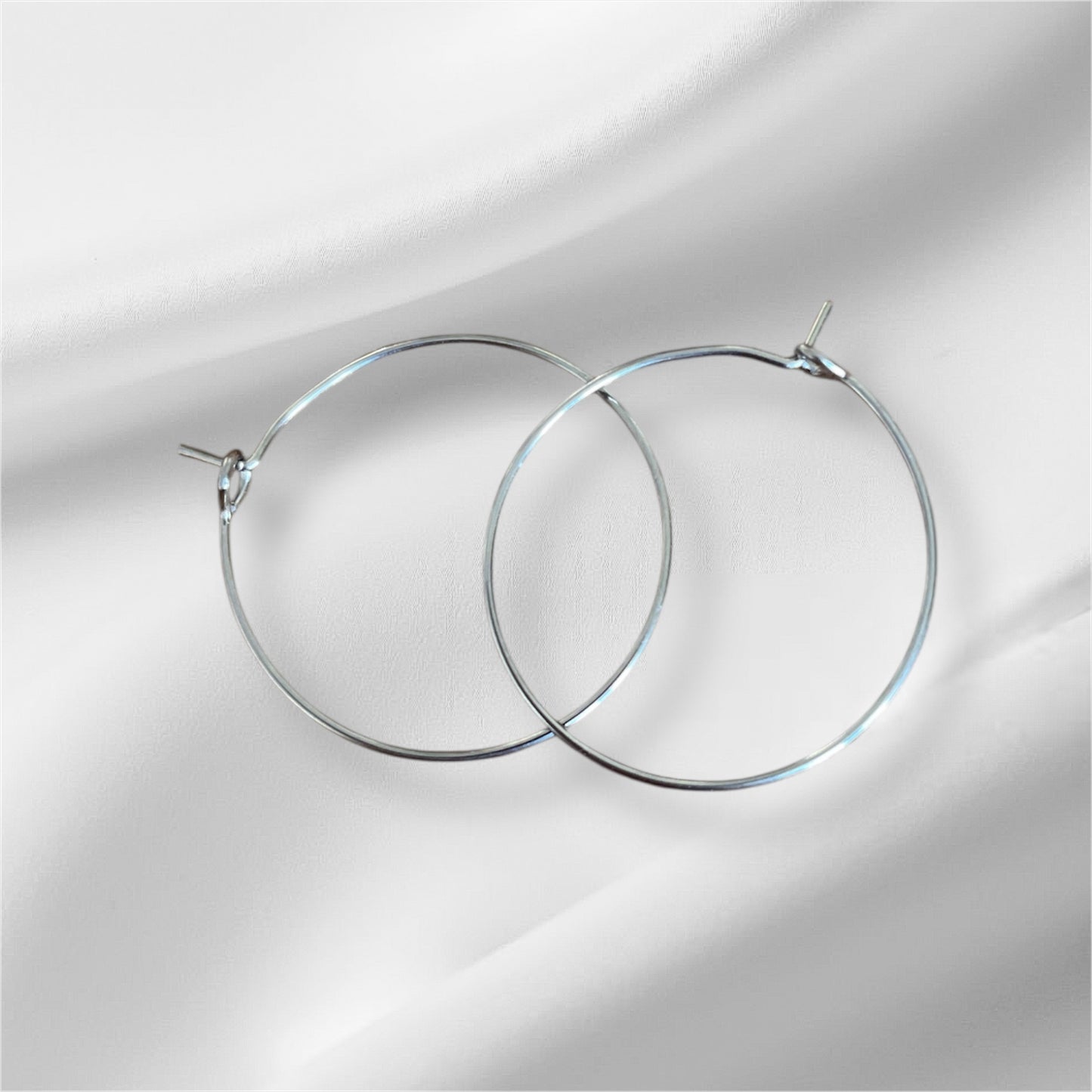 Créoles argentées (2,5 cm)