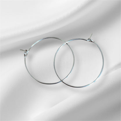 Créoles argentées (2,5 cm)