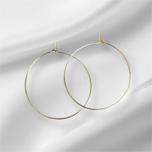 Grandes créoles dorées (3,5 cm)