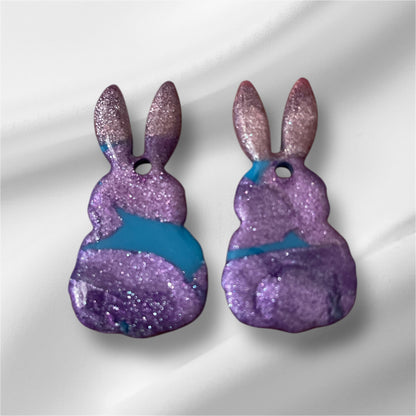 🐰 avec créoles fines noires